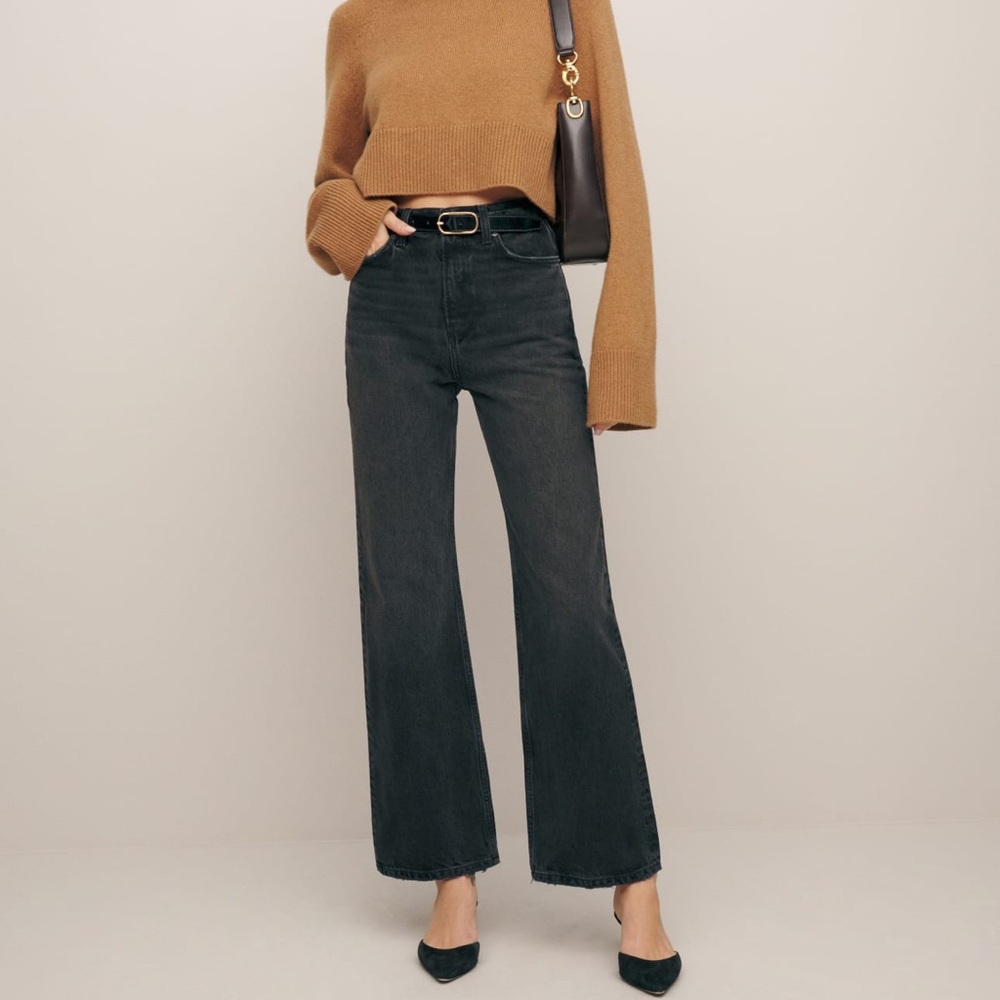 Reformation Wilder high rise cropped wide Jean in Trinity
